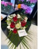 kırmızı -beyaz gül buketi